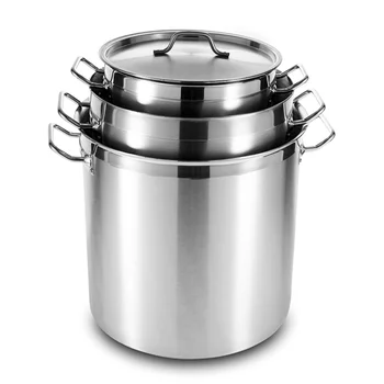 DaoSheng Stainless Steel Stock Soup Pot Cookware With Sandwich Bottom Cooking Pot Kitchen Pots