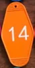 orange 14 with keyring