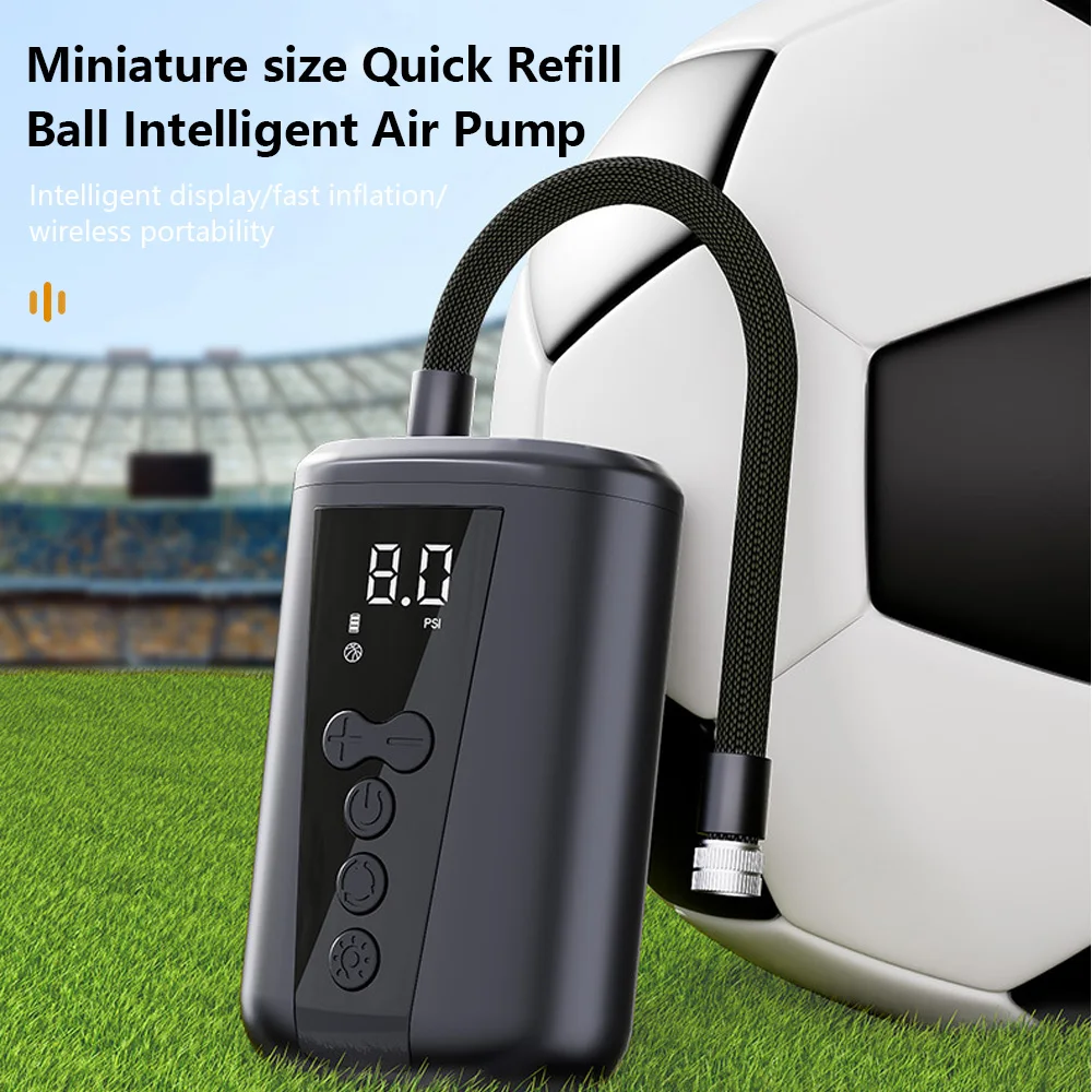 Portable Mini Ball Basketball Football Rugby Electric Air Pump ABS Wireless Intellint Digital Display Inflator Pump - view 5