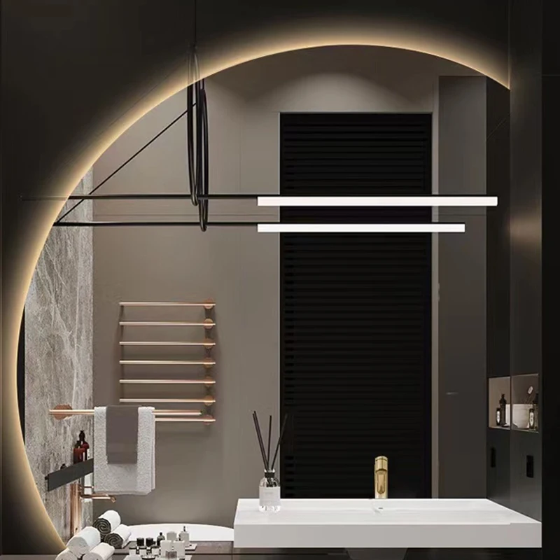 touch sensore di tocco decorativo al muro decorativo frameless del bagno  specchio con luce principale e bluetooth