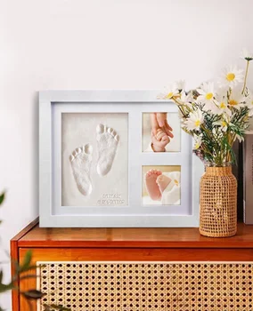 Newborn baby handprint or footprint handprinter baby handprint clay baby footprint photo frame kit