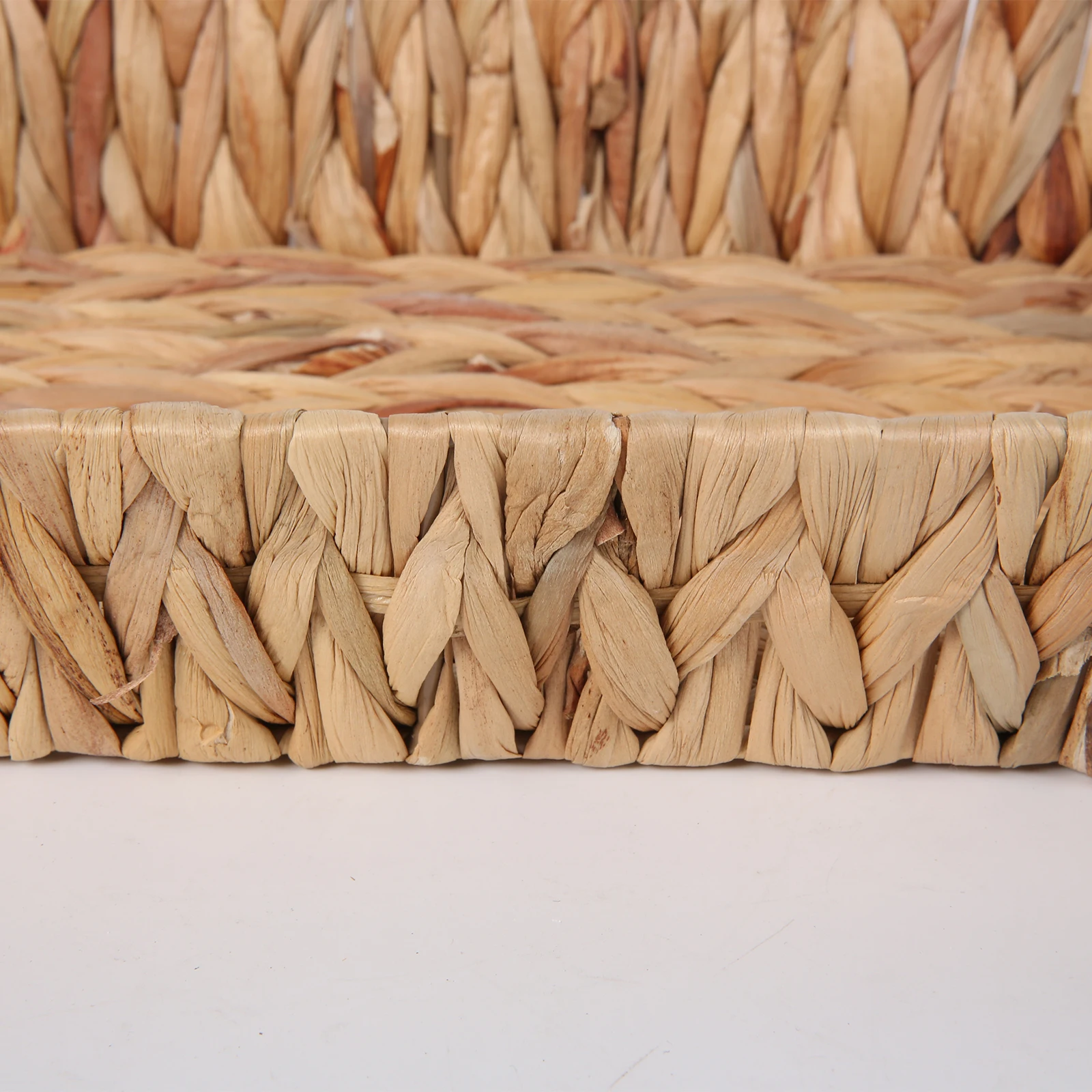 water hyacinth straw fruit basket tray junian home arts