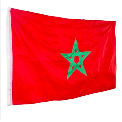 Wholesale Custom Polyester Fabric Flags,Morocco flag