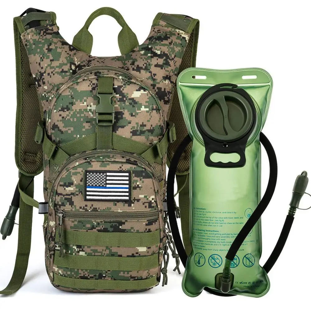 military backpack with water bladder