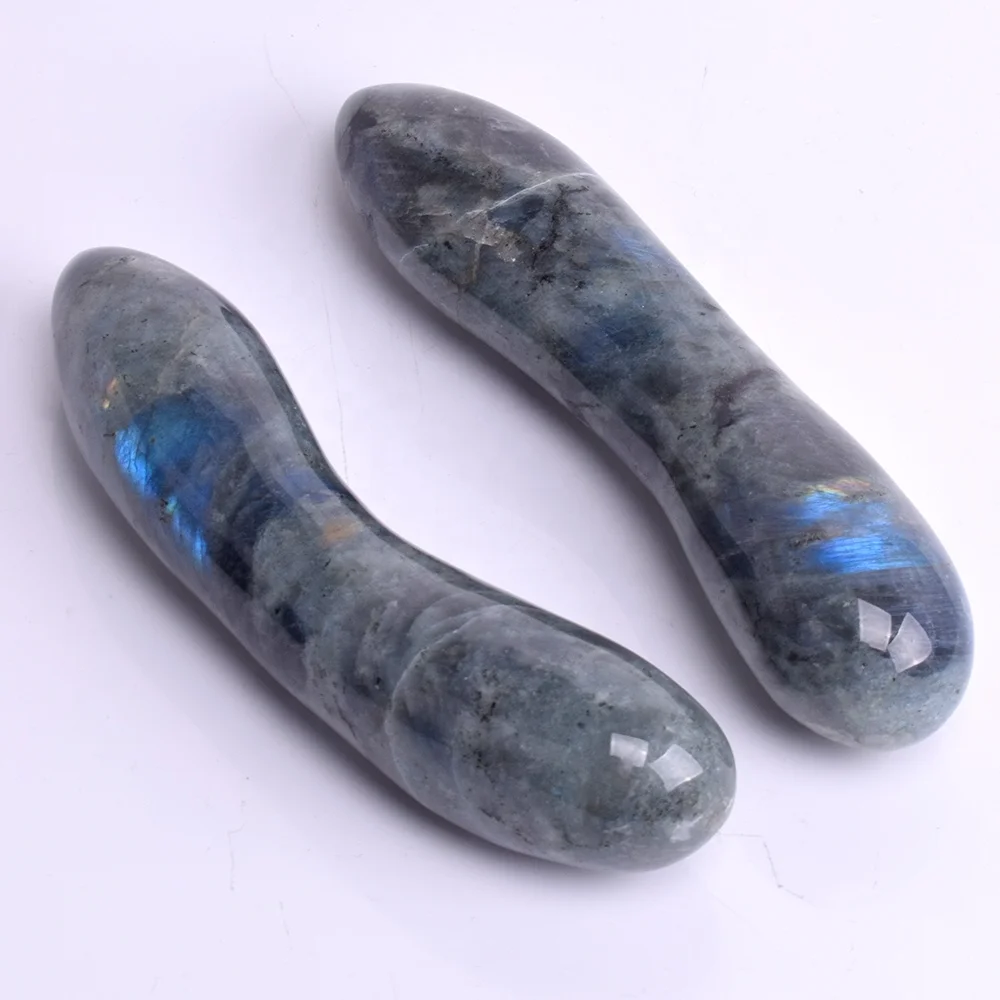 Obsidian Natural Stone Yoni Crystal Crafts Carved Engraving Big Massage Wand and Healing Dildo Product Model