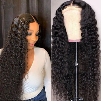 180% 200% Density Raw Human Hair Full Lace Curly Wig,Wholesale Remy Brazilian Hair Wig Transparent Lace Wigs Pre-Plucked