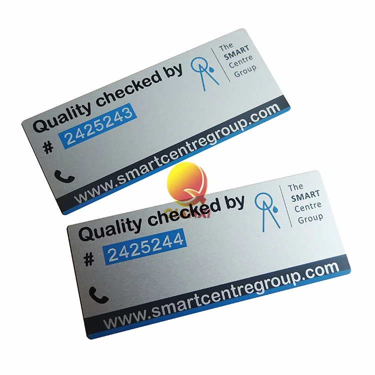 product metal brushed outdoor stainless steel label etched name plates tag laser engraved anodized aluminium nameplates sticker874-2