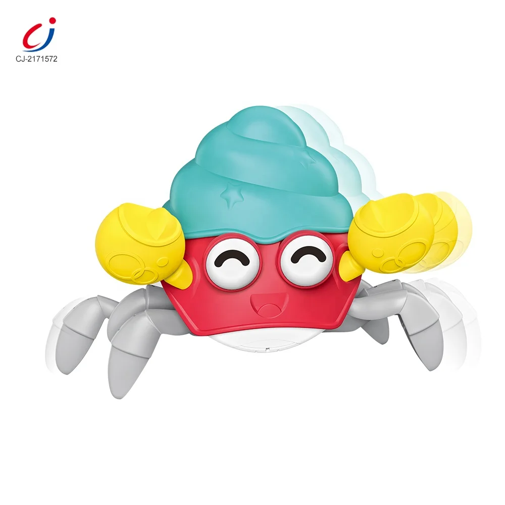 Toddlers pull line walking kids bathtub swimming amphibious hermit crab wind up toy