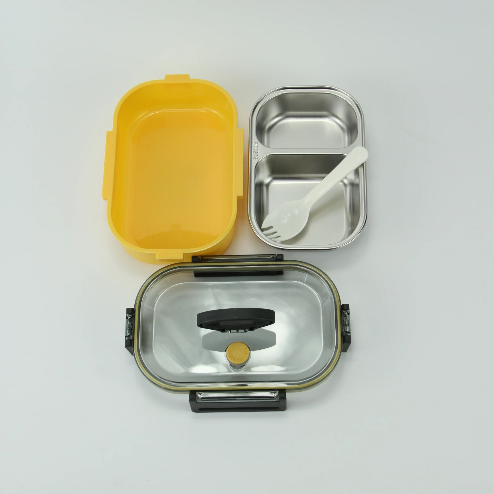 LX-BDX1227 квадрат нержавеющий lunbox PP/PS пищевой контейнер герметичный ящик