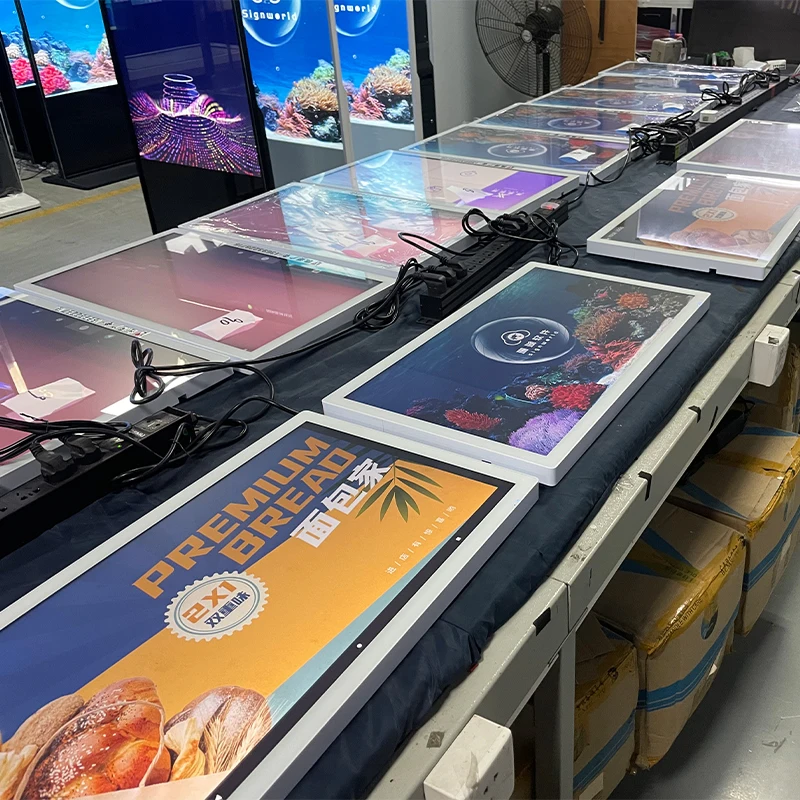 27 Inch Android or windows Wall Mount Screen Indoor LCD Display for Advertising Publish Digital Signage