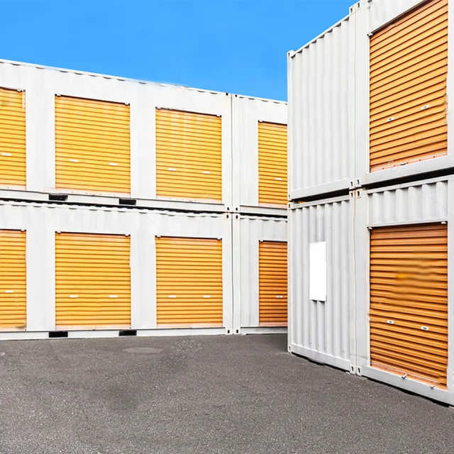 Greevel 20ft 40ft Steel Self Storage Shipping Container Warehouse with Roller Shutter Doors