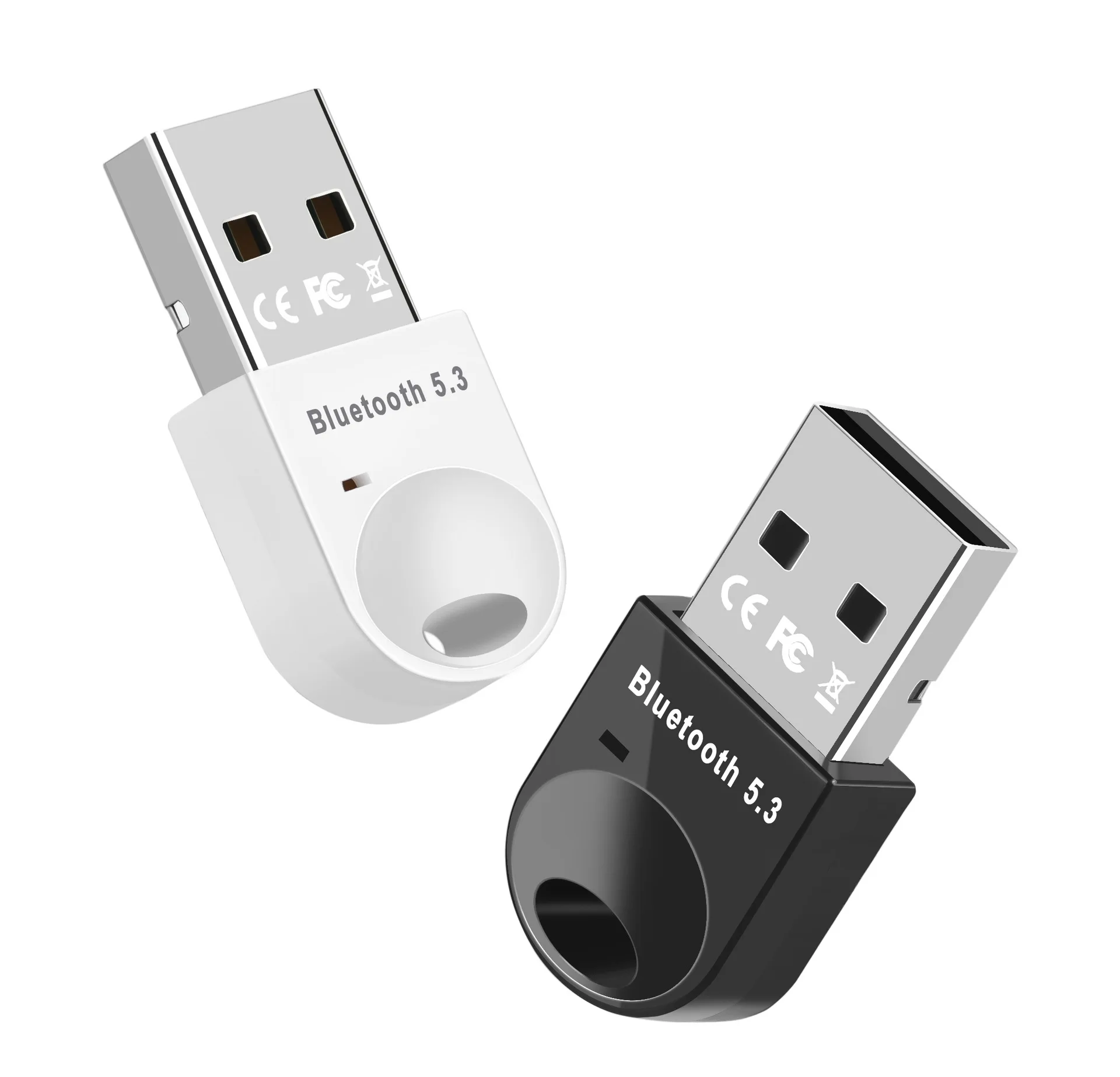 USB Blue Tooth 5.3 Adapter for PC Supports Windows Win11/10, Mini 5.3+EDR Bluetooth Dongle Receiver&Transmitter for PC