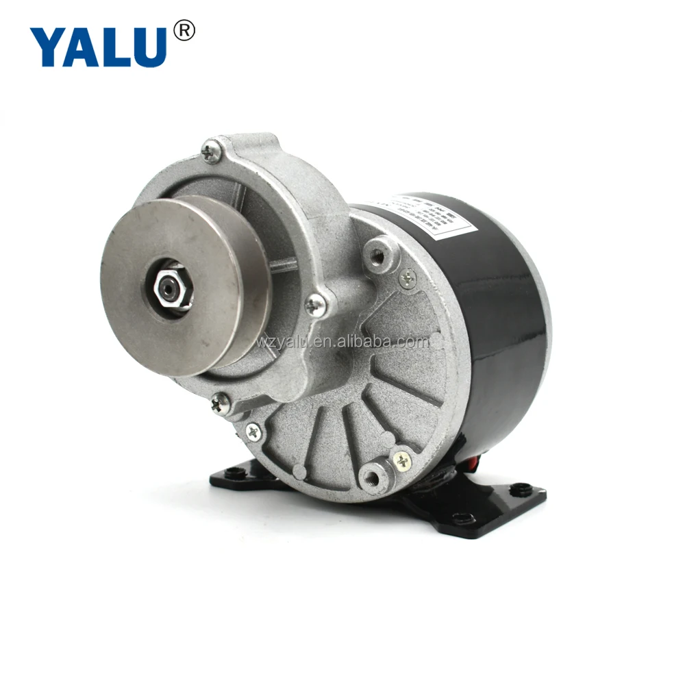 Factory Price MY1016Z Small 24V 250W Pulley Geared Motor with Pulley Belt for Electric Go Kart ATV  Mini Bikes