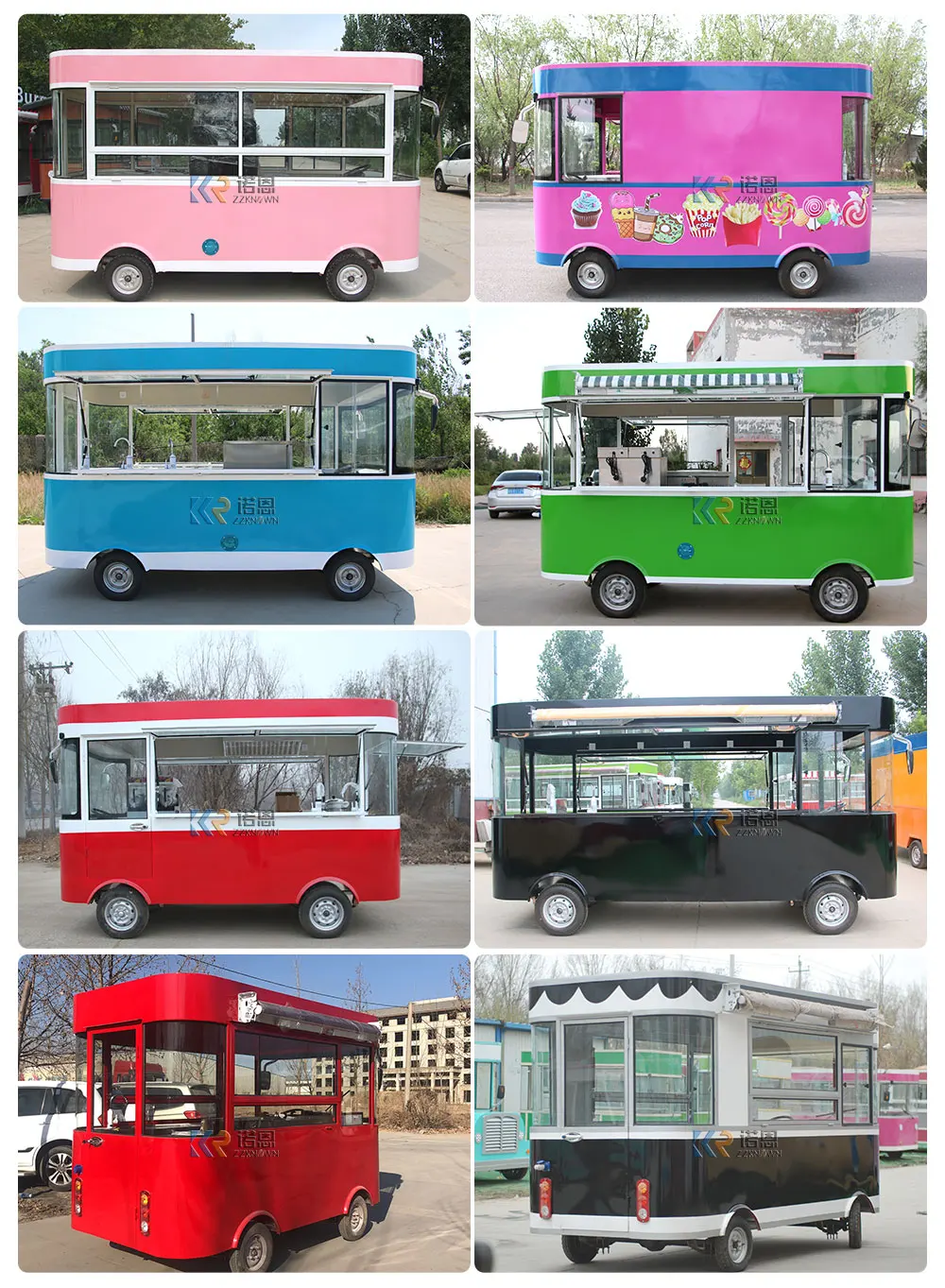 2024 Electric Food Truck Mobile Food Cart Outdoor Kitchen Food Trailer