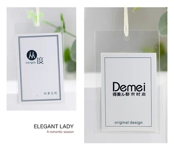 Custom Size Sew In Garment Card tag New Logo Hanging Tag For Clothing paper hand tags for accessories