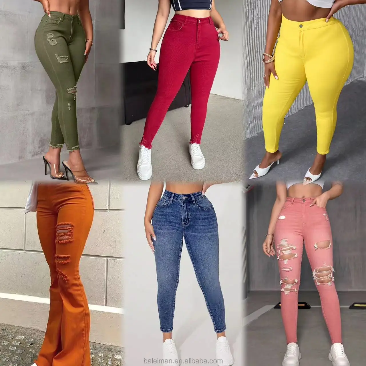 Custom High-Waisted Skinny Jeans for Women Plus Size Colombian Mom