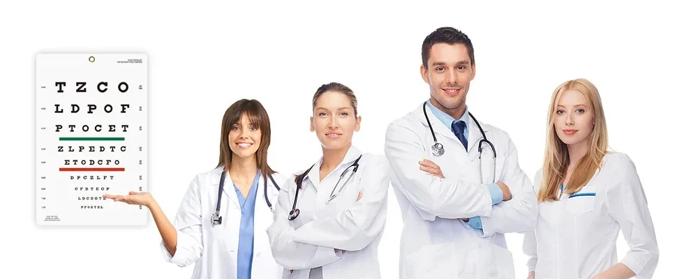 Premium Snellen Eye Chart Wall Chart Plastic Waterproof Snellen Charts for Eye Test Exams 10 Feet 9 X 14 in Eluxe Occluder Plus