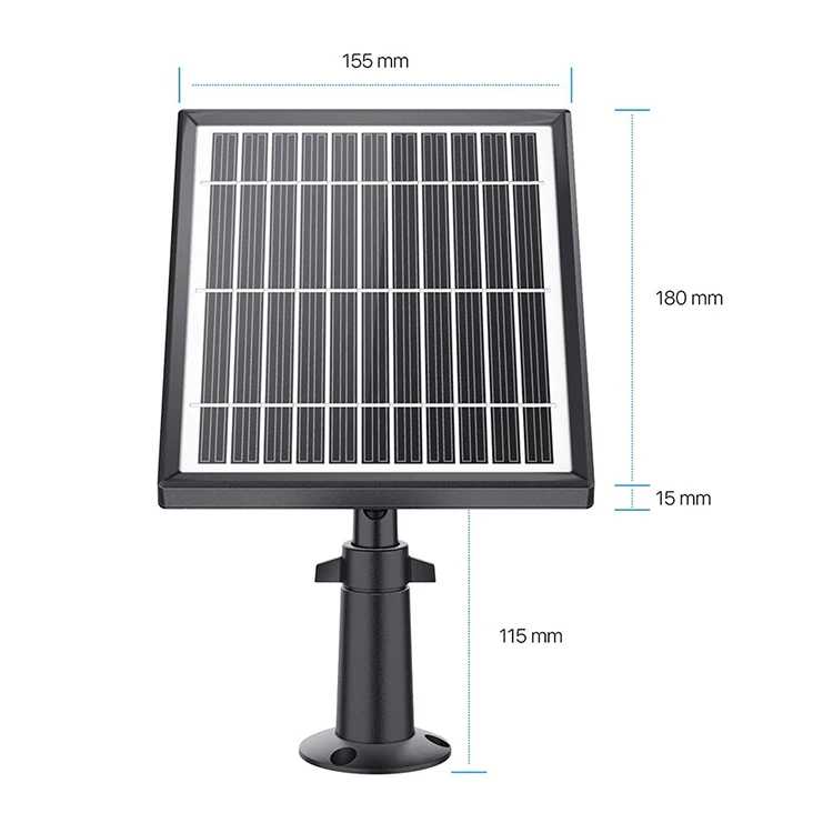 3.3W Small Solar Charging Panel for CCTV Cameras Micro USB Interface Product Mobile Phones Power Banks Small Fans