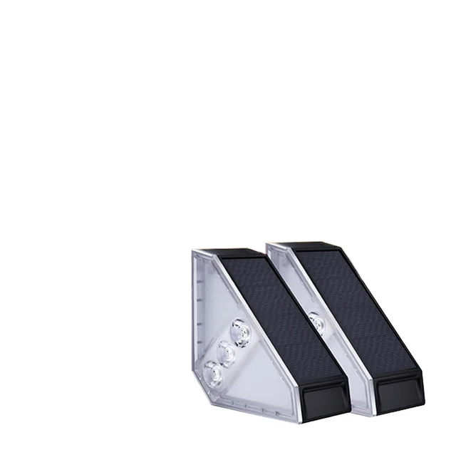 Warm White Waterproof Deck Lighting Outdoor Solar Step Lights for Patio & Outside Stairs Triangle Stair Garden Lights