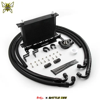 BATTLE BEE 19 Rows Thermostat Adapter New Engine Oil Cooler Kit with Radiator for NI*SSAN 370Z G37 BB-OCK-160T Cooling Systems