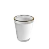 Vidrio de tiro de 1,5 oz con borde de oro blanco afeitado