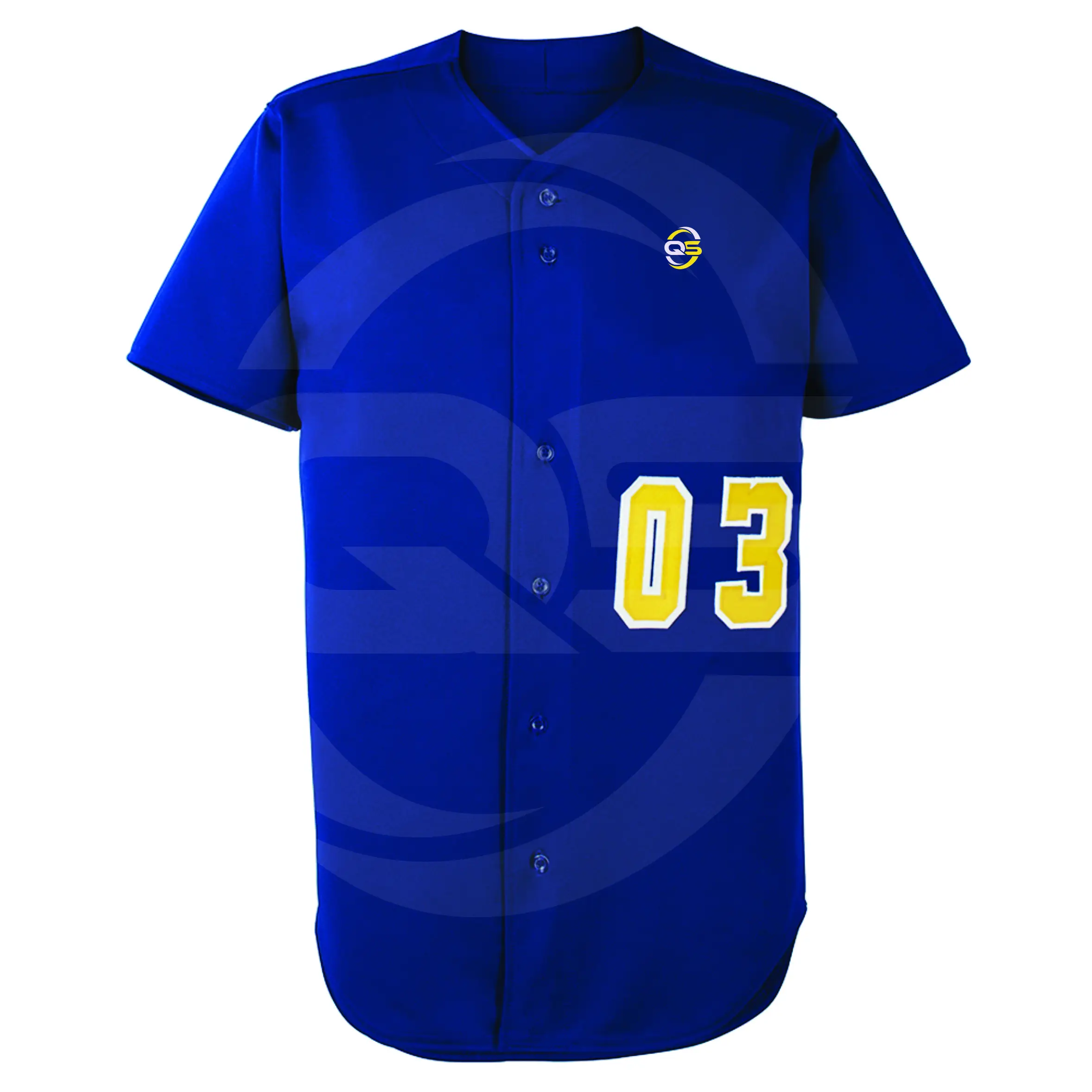 Source Fast Delivery Custom Printing Baseball Plain Shirts Blue