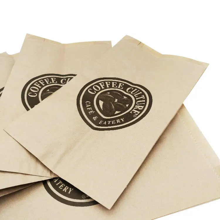 Custom Logo Printed Fast Food Grade Brown Kraft Glassine Wax