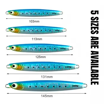 CHEERY Jigging Pro Vertical Long Casting 60g-160g Luminous Saltwater Deep Sea Boat Fishing Jig 3d Metal Jigging Lure – Metal Jig – view 3