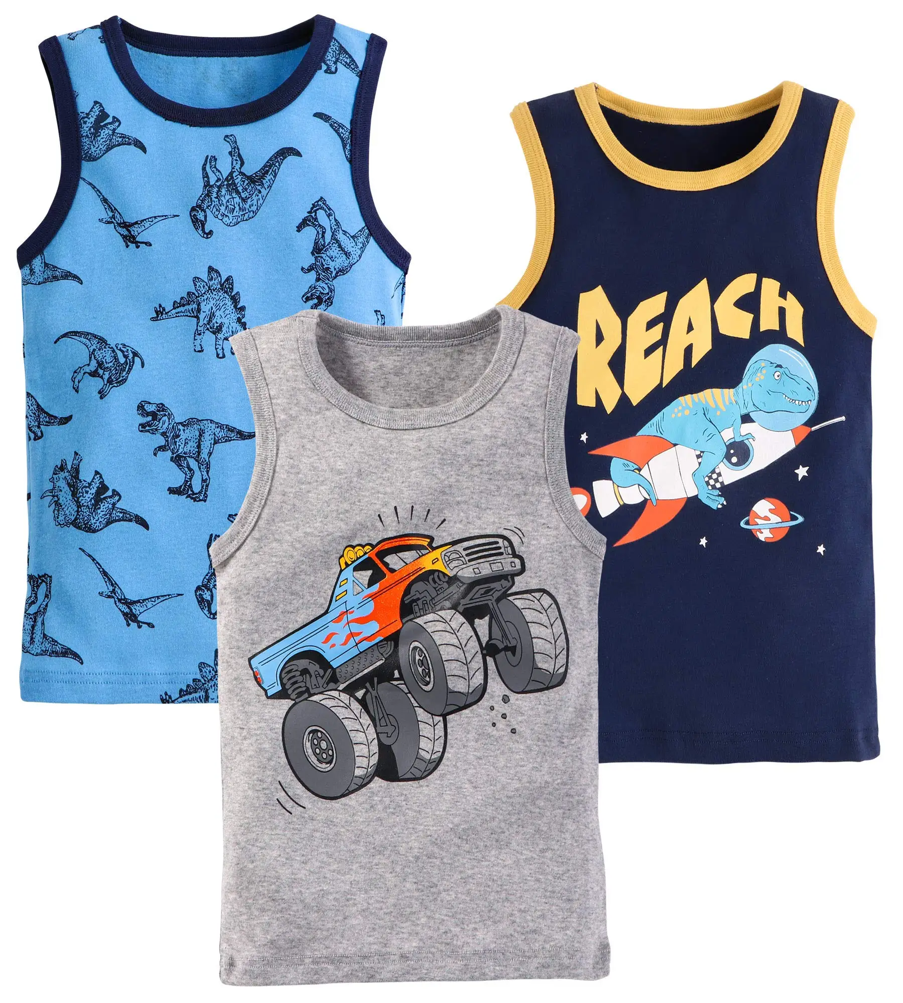Baby Toddler Boys Tank Tops 100 Cotton Dinosaur Shark Undershirts