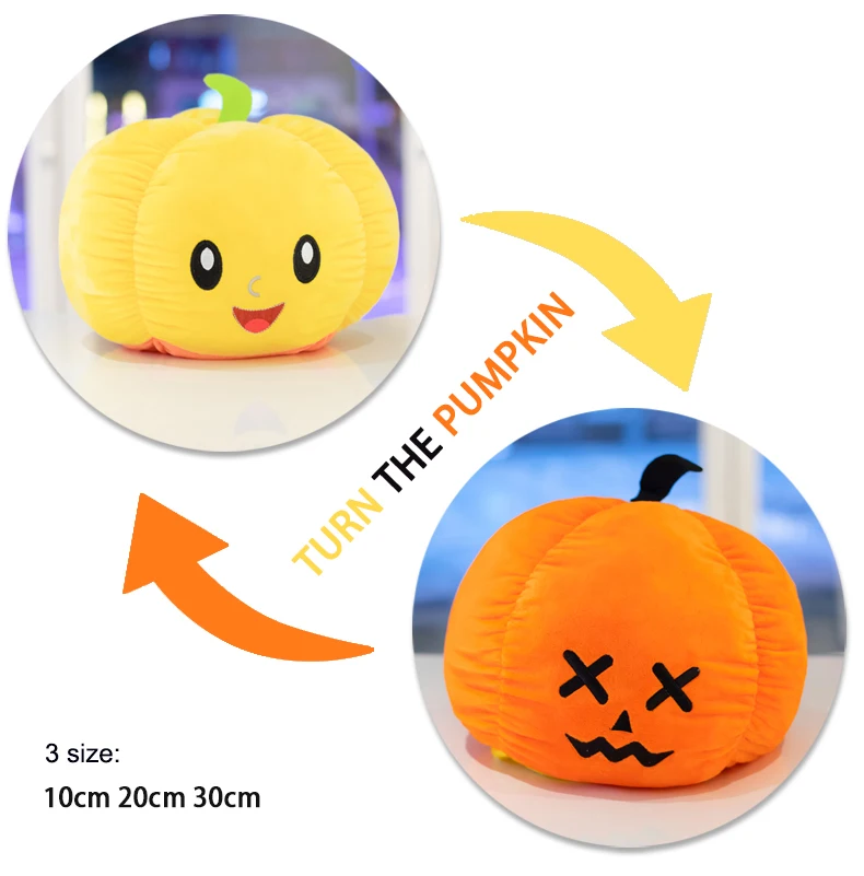 reversible pumpkin plush