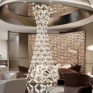 Super Bright Modern LED Hexagonal Light Bar for Hair Salon High Power Cold White Emitting Iron AC Power Supply for Office