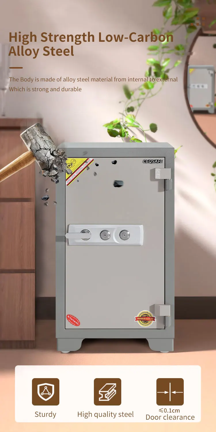 CEQSAFE Safe Box for Money Customized Double Lock Electronic Heavy Fireproof Home Security Hotel Safety Box factory