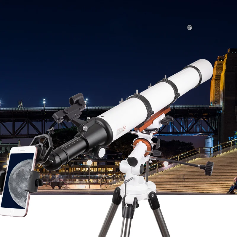 F90080mm Astronomical Telescope With Equatorial Mount Refraction Long