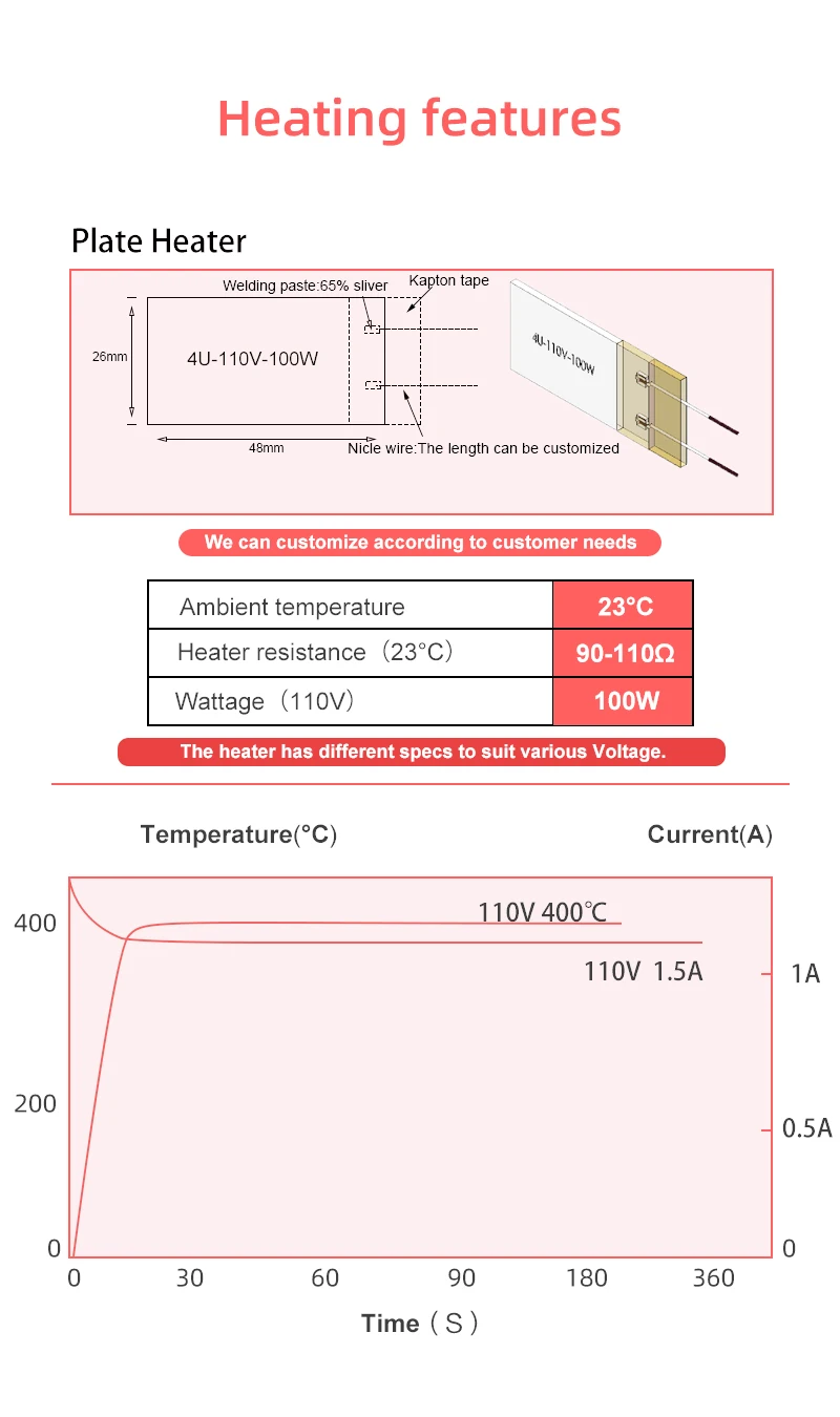High Reliability 110v220v Mch Ceramic Heating Element For Ultrasonic