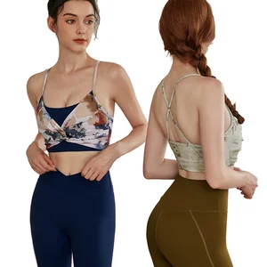 2026 New Women Hollow Plus Size Knot Printing Sports Bra Yoga 2-Piece Set High-Waisted Leggings Workout Gym Wear Pilates Clothes