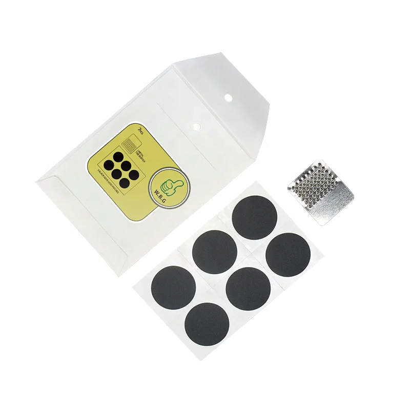 6 шт. черный пластырь 1 металлический скребок для языка велосипед шины Прокол ремонтный комплект