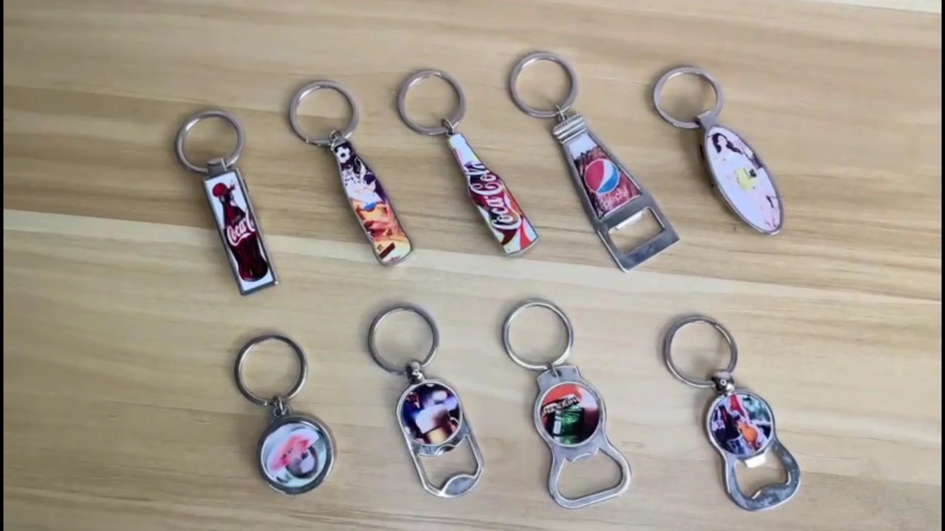 Sublimation Blank Bottle Opener Shape Keychains Metal Custom Photo