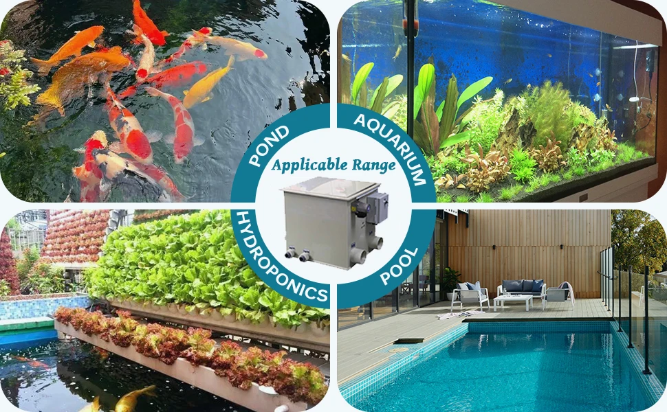 Qlozone Aquaculture Ras Rotary Drum Filter Parts Time Relay Automatic ...