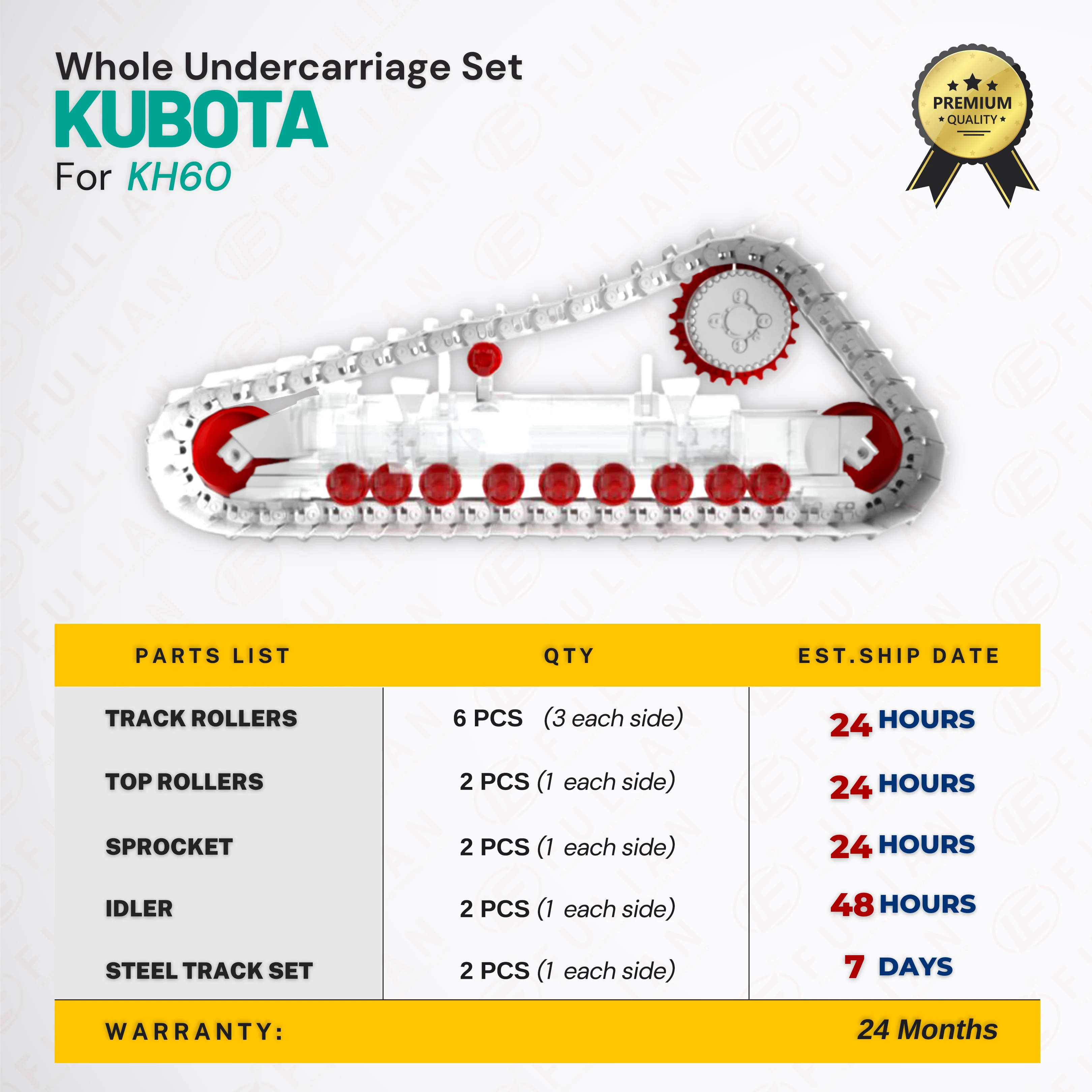 小物 ko Kubota Kh60 Mini Excavator Drive Sprocket & Undercarriage Parts Oem