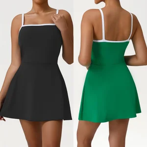 Wholesale Custom Women's Outdoor Active Wear Tennis Skirt Yoga Dress Quick Dry Golf Tennis Dress Fitness Clothing