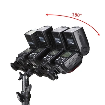 Kaliou Factory Wholesale 4 Hot Cold Shoe Mount Flash Bracket Umbrella Holder to Light Stand Tripod for Dslr Camera Flash detail image