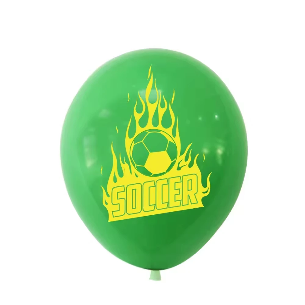 2026 FootballWorld Football Theme Thick Aluminum Balloon Football Goal Net Flame Design Party Decor Setup Sets