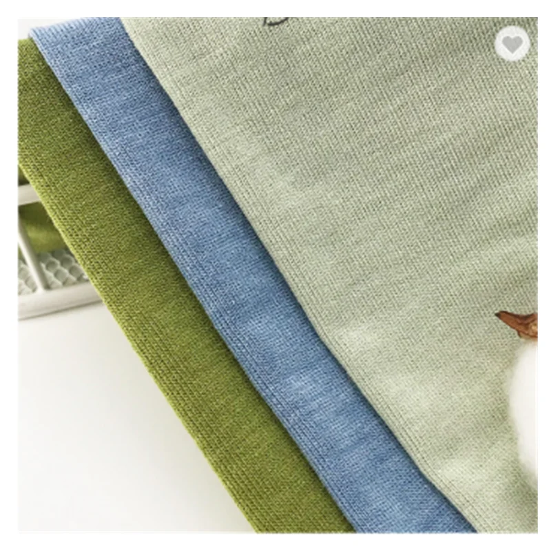 Green Natural Ecofriendly Bamboo Fabric Knitted Jersey Bamboo Fabric