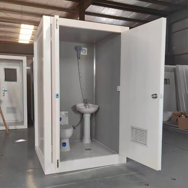 bathroom squat prefabricated portable toilet plastic cabin luxury mobile plastic toilet public plastic portable toilet