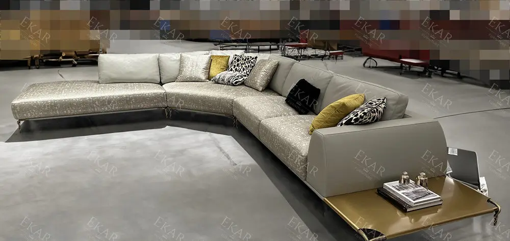 Elegant Crystal Steel Hot Selling Sofa Set - New Design Luxurious Modular Sectional supplier