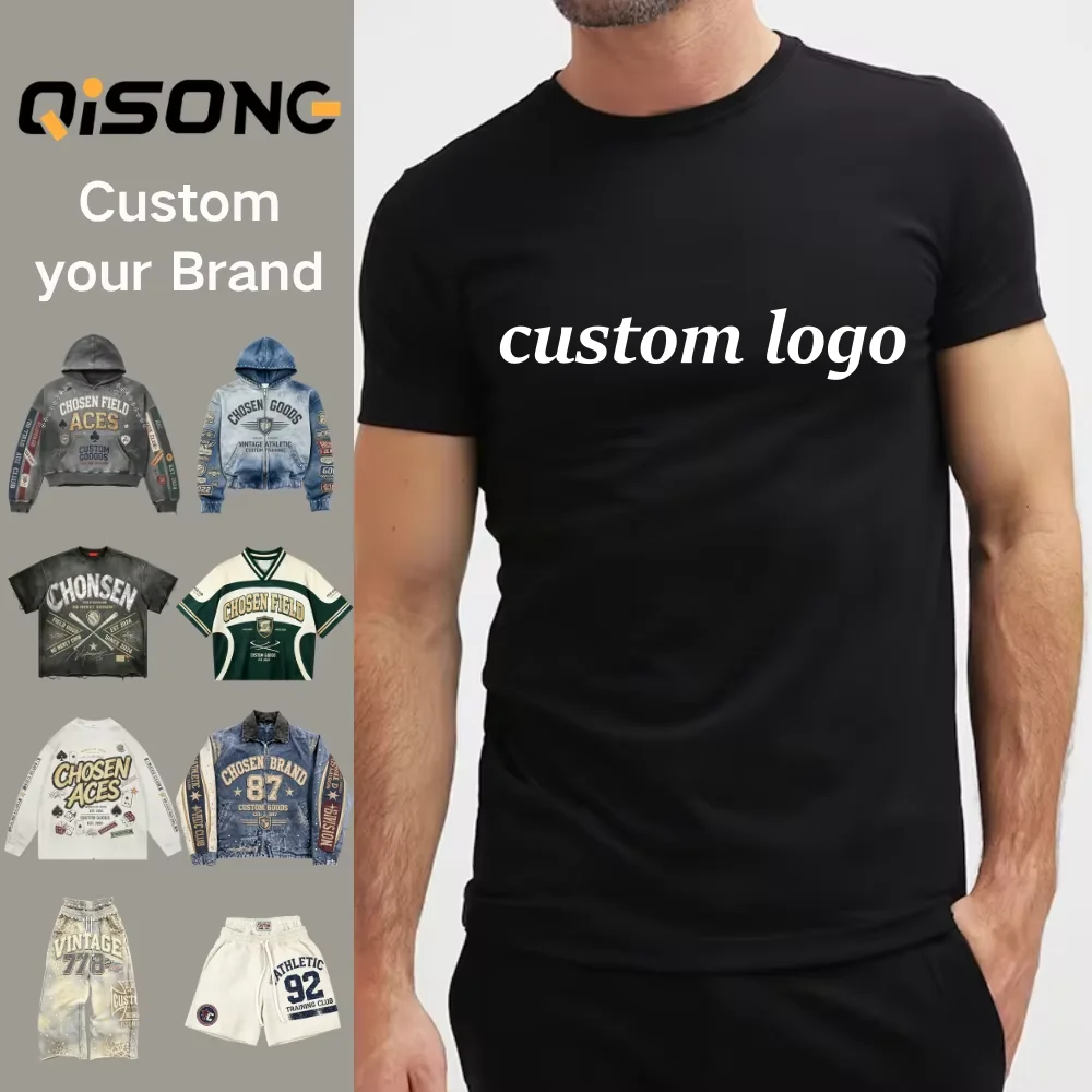 Custom Mens Muscle Slim Fit Organic Cotton Blank Gym T Shirt