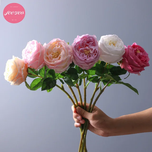 Hot Selling Wholesale Real Touch Rose Artificial Flower Wedding Birthday Party Event Vase Decoration High Quality Rose Bouquet