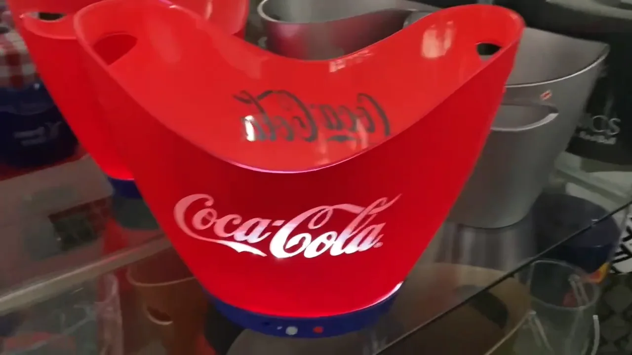 Multi Style Led Ice Bucket With Light Big Capacity 8l 9l 12l Lighting