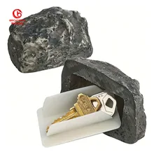 Hide-a-Spare-Key Fake Rock - Looks & Feels Like Real Stone - Safe for Outdoor Garden or Yard Geocaching