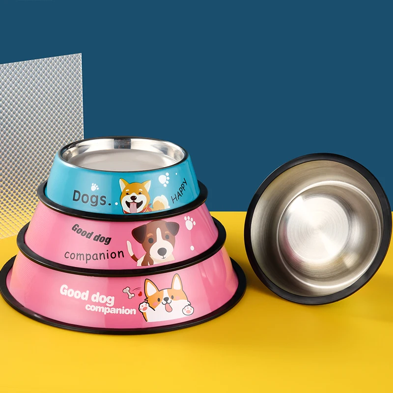 Pet Food Bowl Cute Bowls & Feeders Circle Pet Dog Products